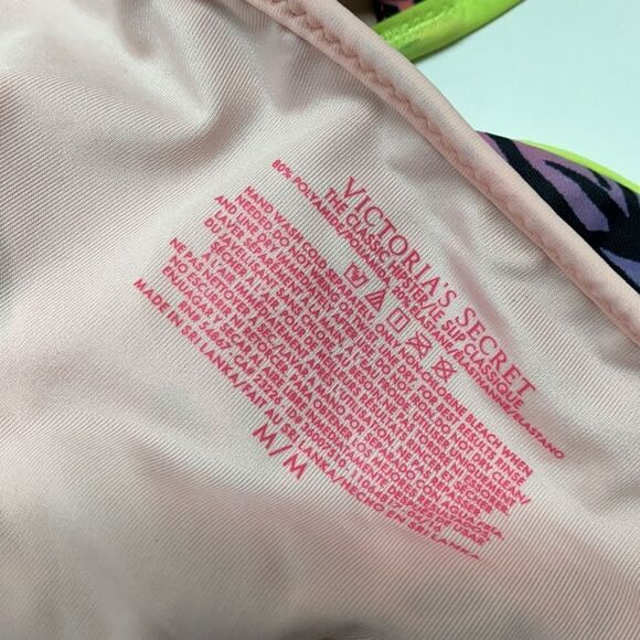 🔥VICTORIA SECRET SWIMSUIT 2 pc top 34B push-up bottom medium  New #7 - Picture 8 of 8